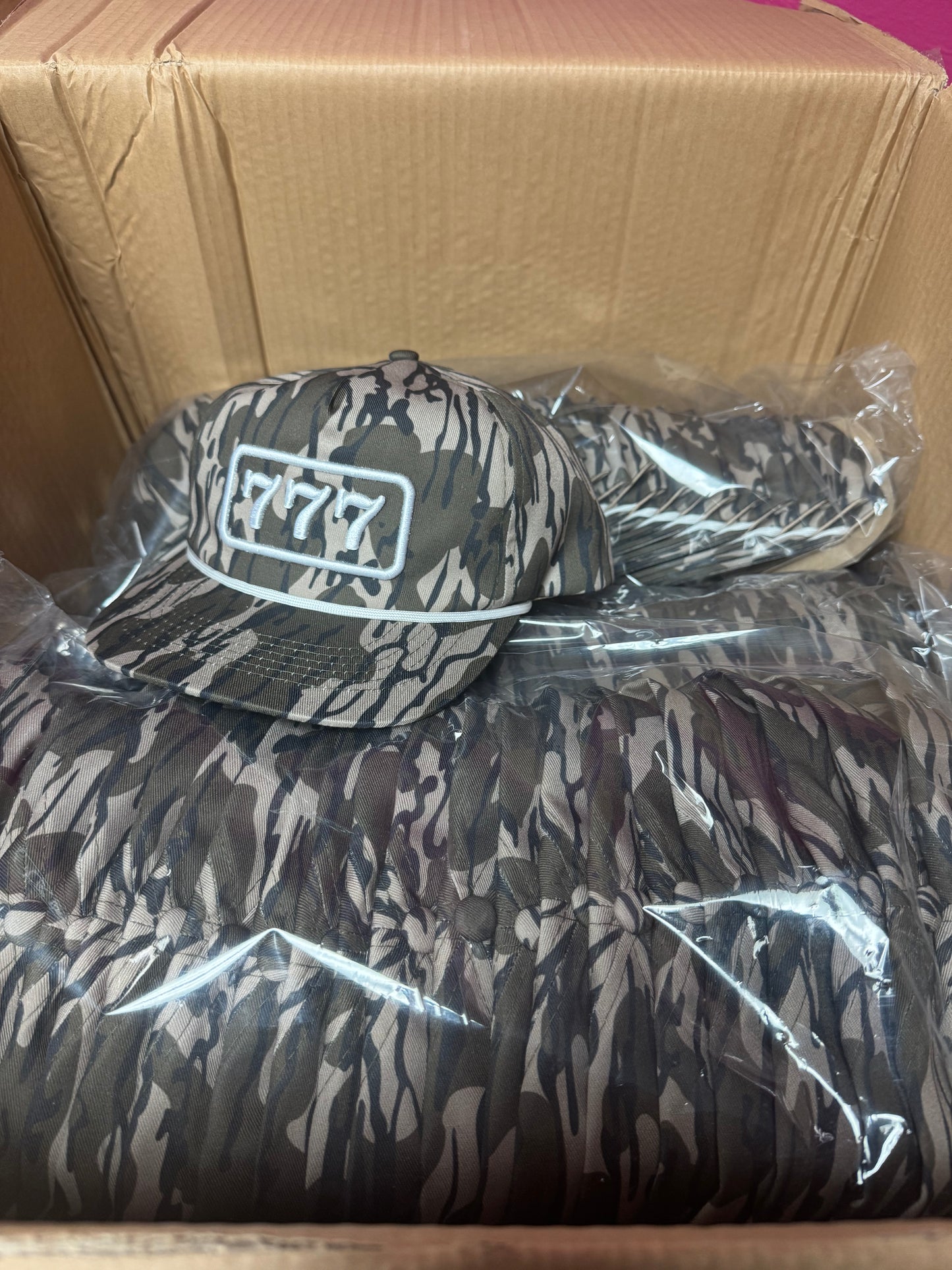 Retro “777” Rope Hat (Bottomlands Camo)