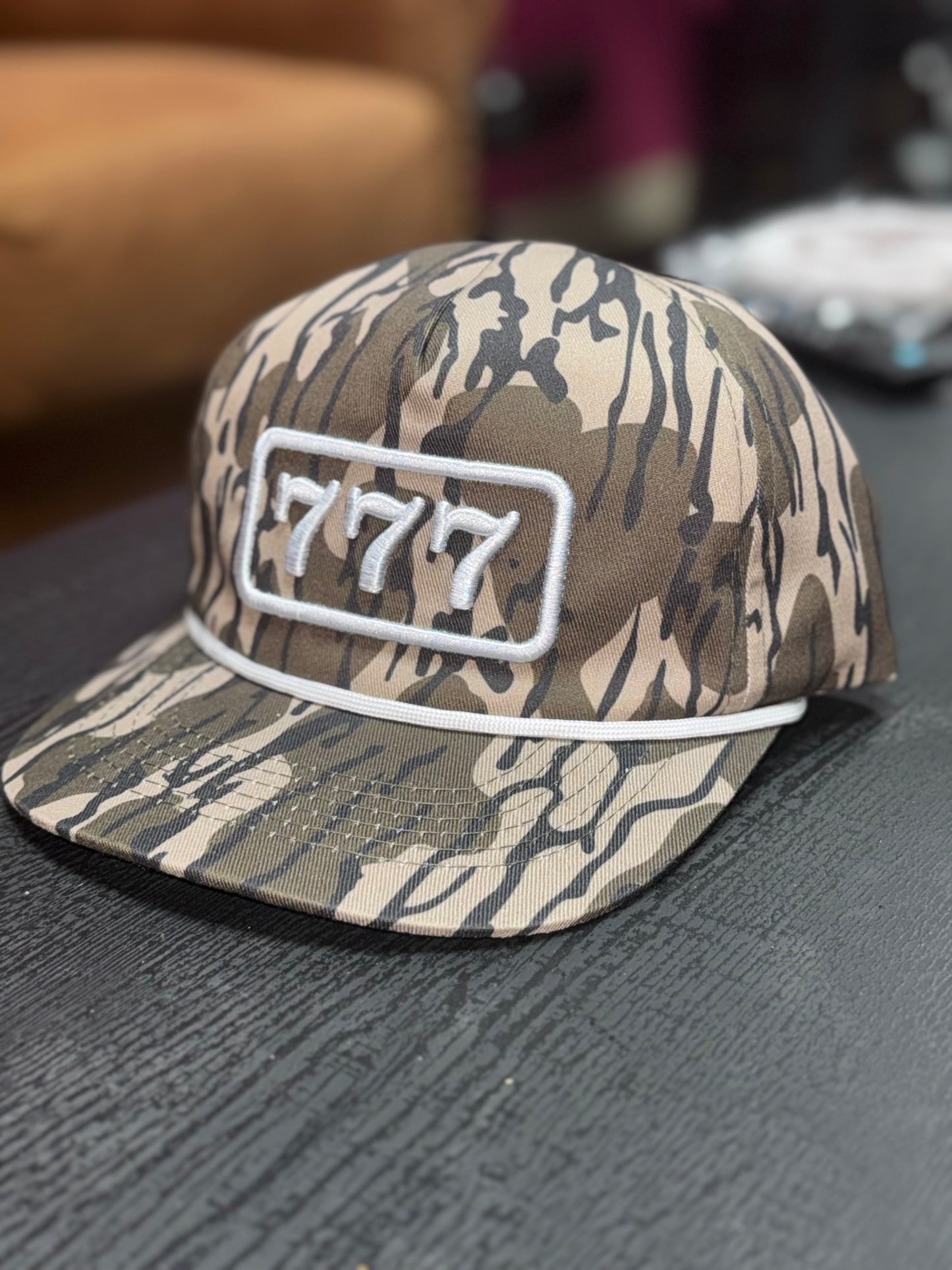 Retro “777” Rope Hat (Bottomlands Camo)