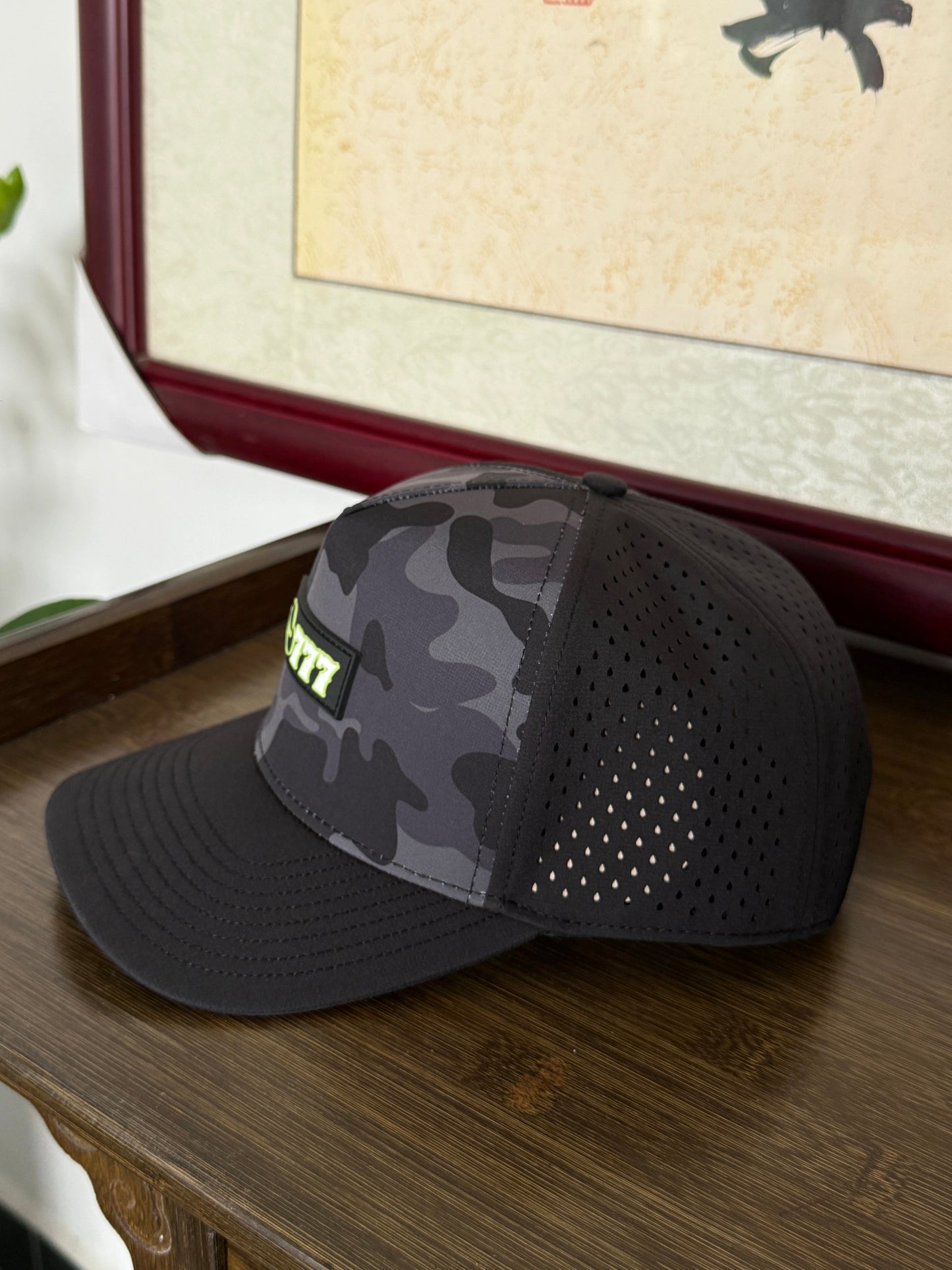 Black Camo Golf Hat
